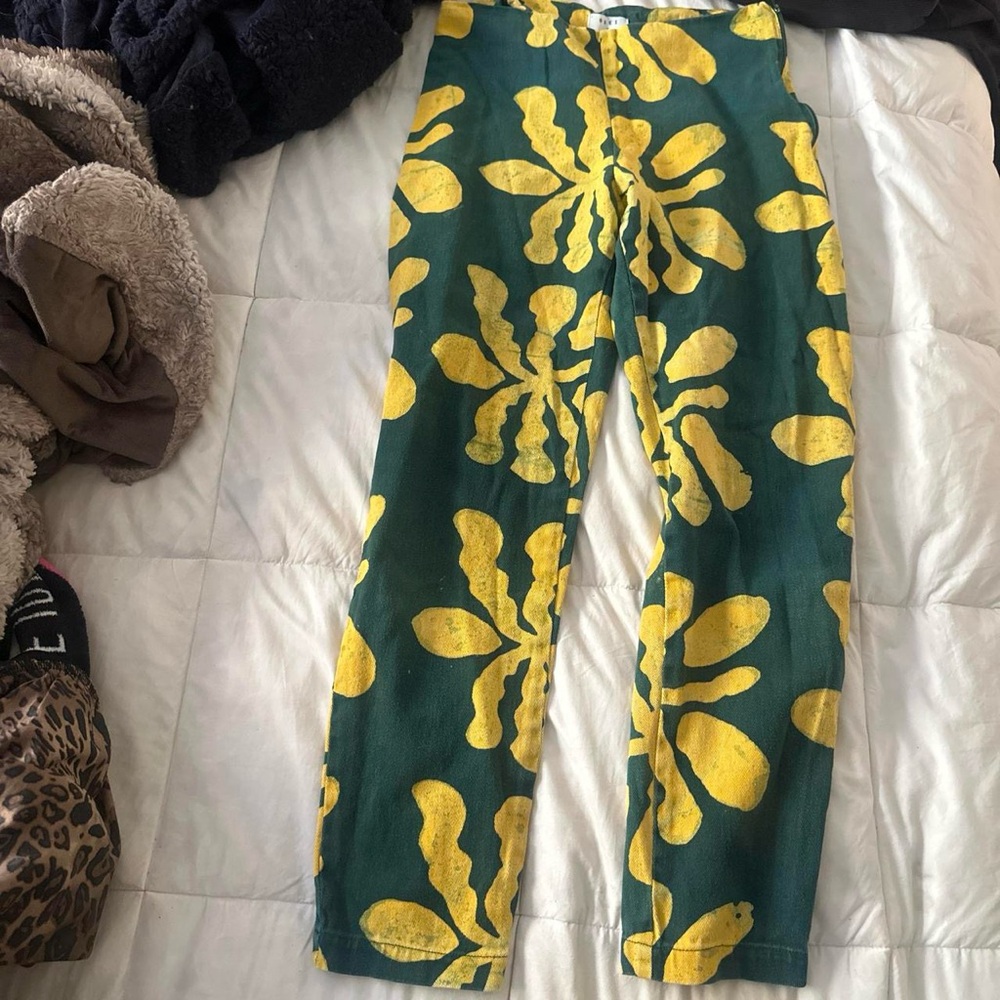 Osei Duro greeen and yellow floral pants - Picture 3 of 6